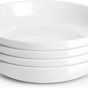 50-Ounce Ceramic Wide Bowls Set of 4, 9.75 Inch, Microwave and Dishwasher Safe