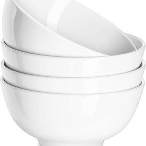 22-Ounce Ceramic Bowls Set of 4, Microwave and Dishwasher Safe