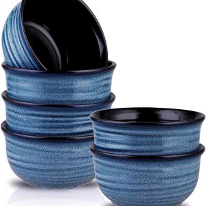 20-Ounce Ceramic Cereal Bowls Set of 6, Microwave and Dishwasher Safe